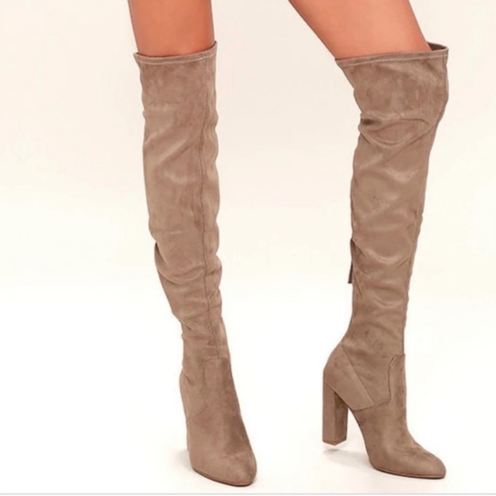 Steve Madden Taupe Over-the-Knee Boots